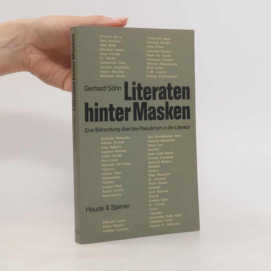 Gerhard Söhn Literaten hinter Masken