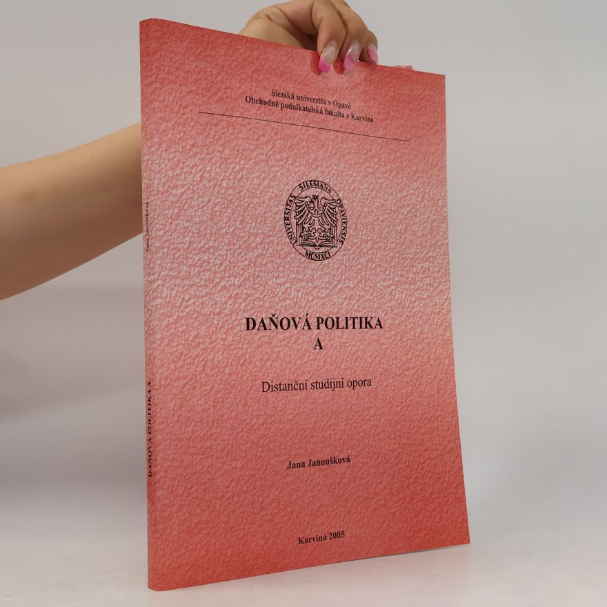Jana Janoušková Daňová politika a