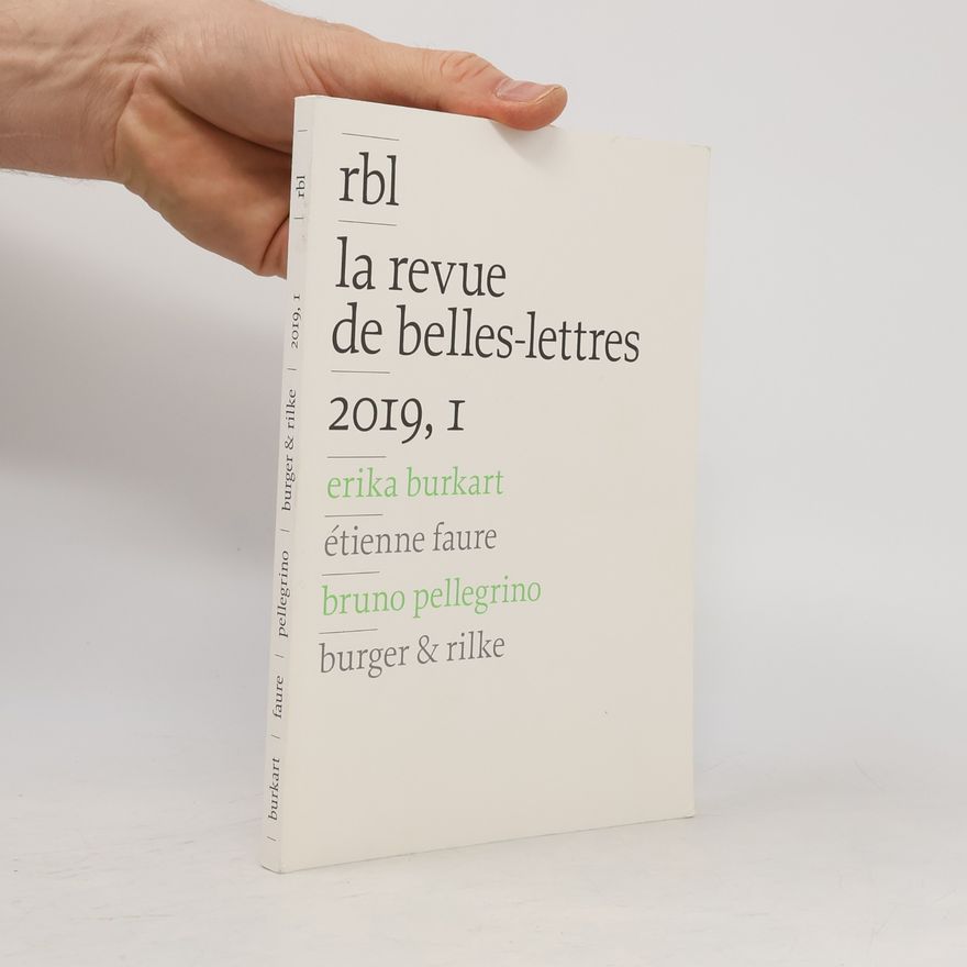 Tâche RBL La Revue de Belles-Lettres 2019, I