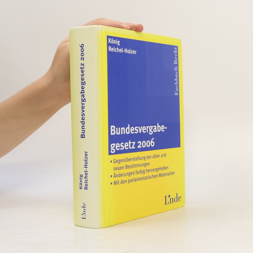 Claudia Reichel-Holzer Bundesvergabegesetz 2006