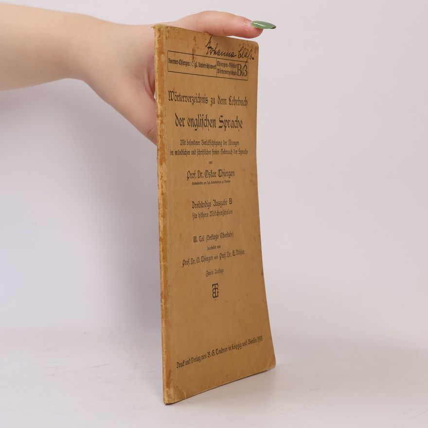 E. Döhler Wörterverzeichnis zu dem Lehrbuch der englischen Sprache