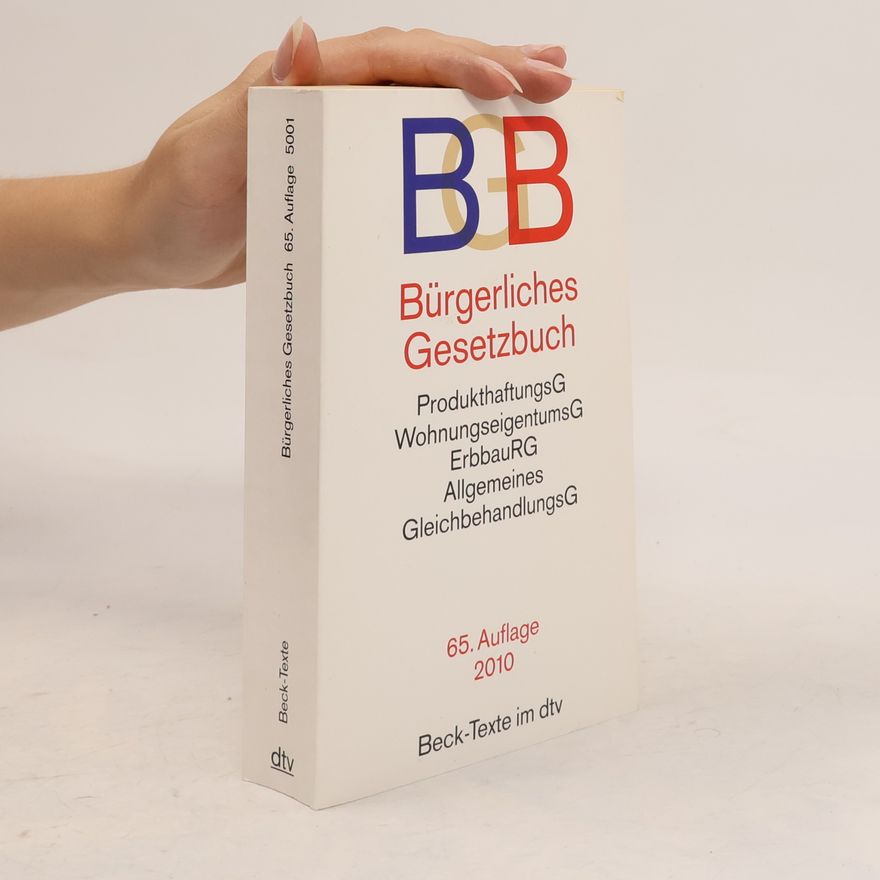 Collectif d'auteurs Bürgerliches Gesetzbuch 65. Auflage
