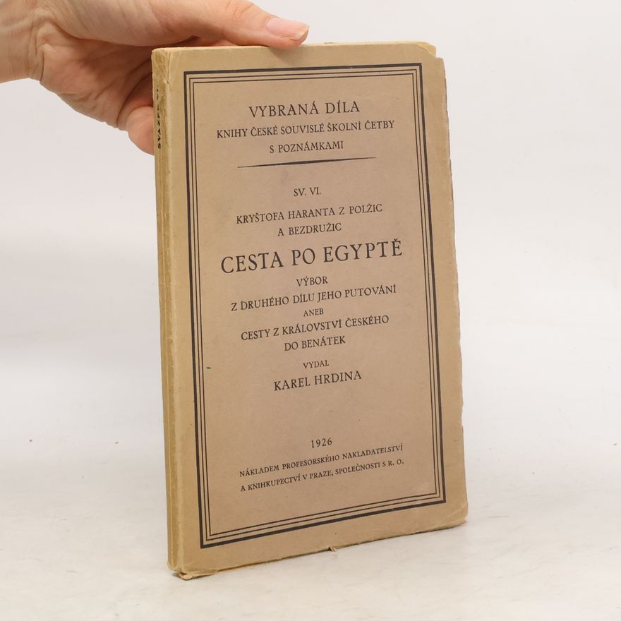 Karel Hrdina Cesta po Egyptě