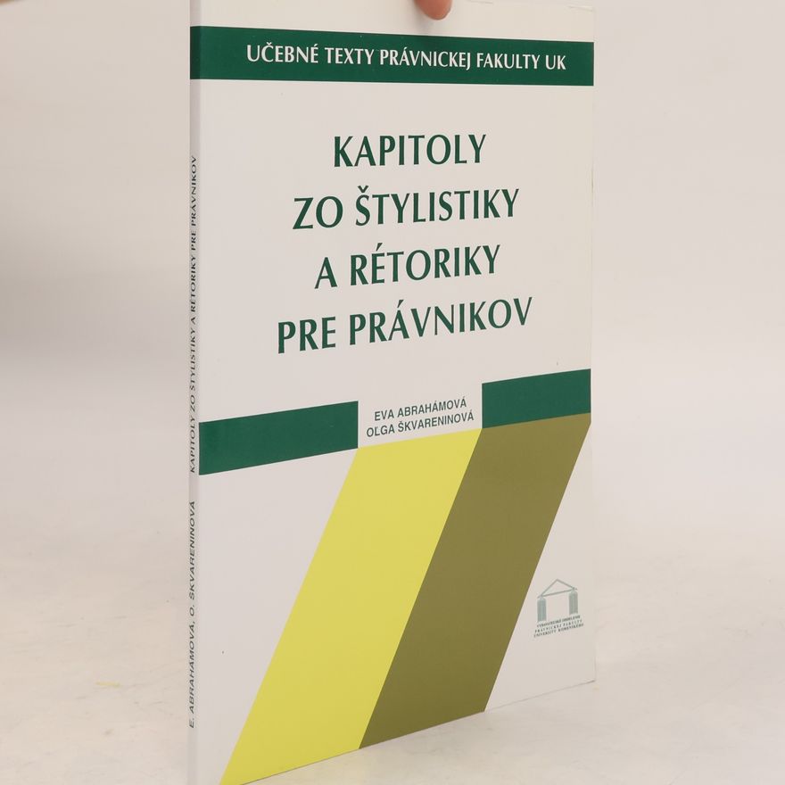 Ol ga Škvareninová Kapitoly zo štylistiky a rétoriky pre právnikov