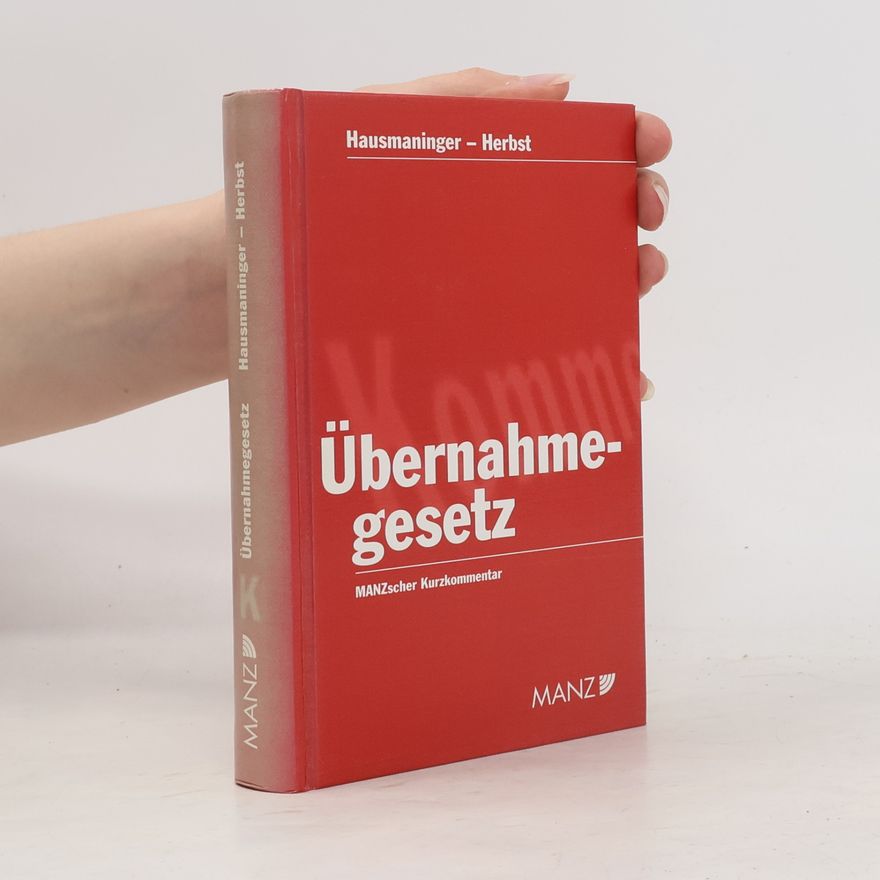 Christoph Maria Herbst Übernahmegesetz - Hauptwerk mit Ergänzungsblättern