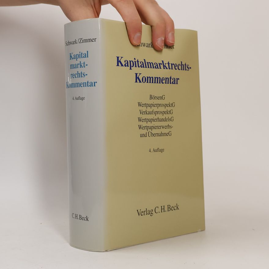 Heiko Beck Kapitalmarktrechts-Kommentar - 4. Auflage