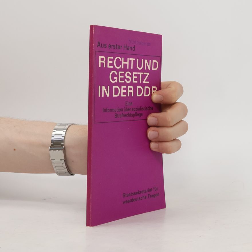 Tord Riemann Recht und Gesetz in der DDR