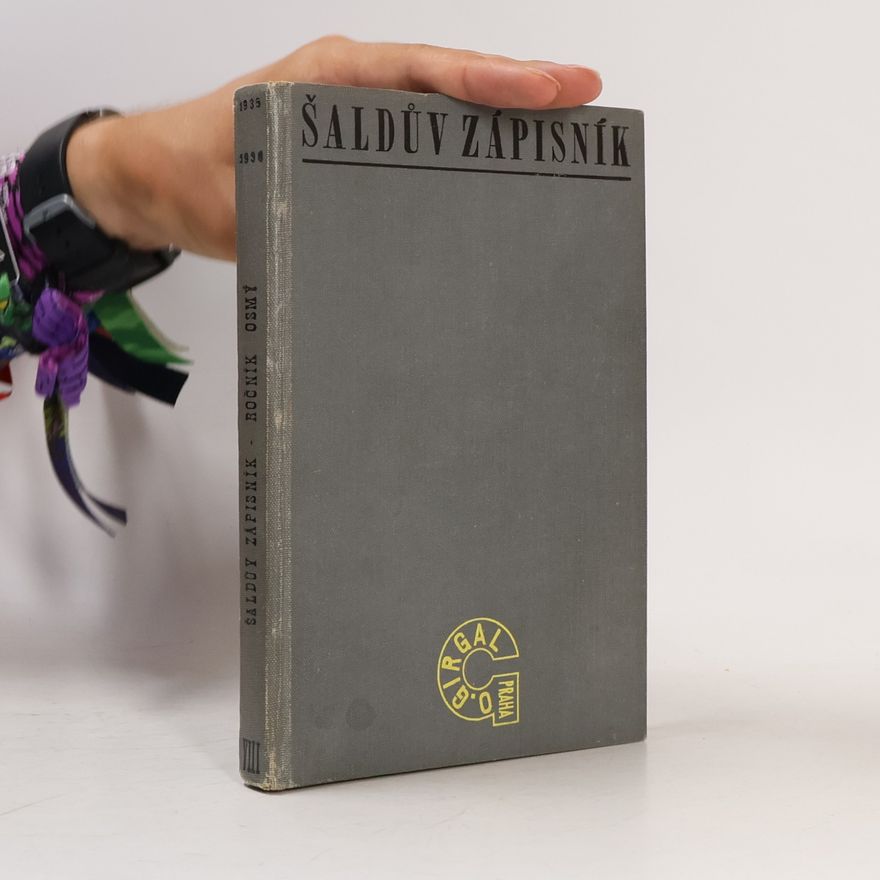 František Xaver Šalda Šaldův zápisník VIII., 1935-1936