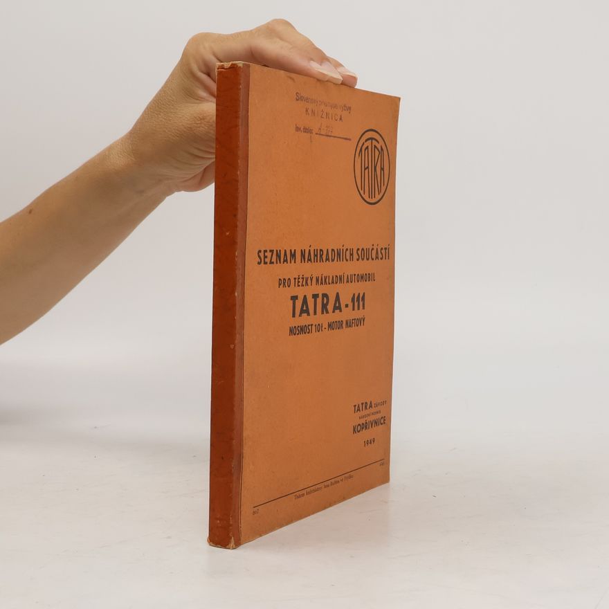 Autorenkollektiv Seznam náhradních součástí. Tatra 111