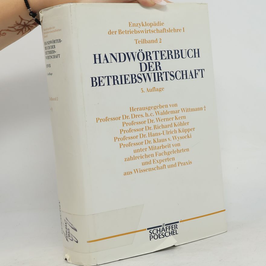 Autorenkollektiv Handwörterbuch der Betriebswirtschaft