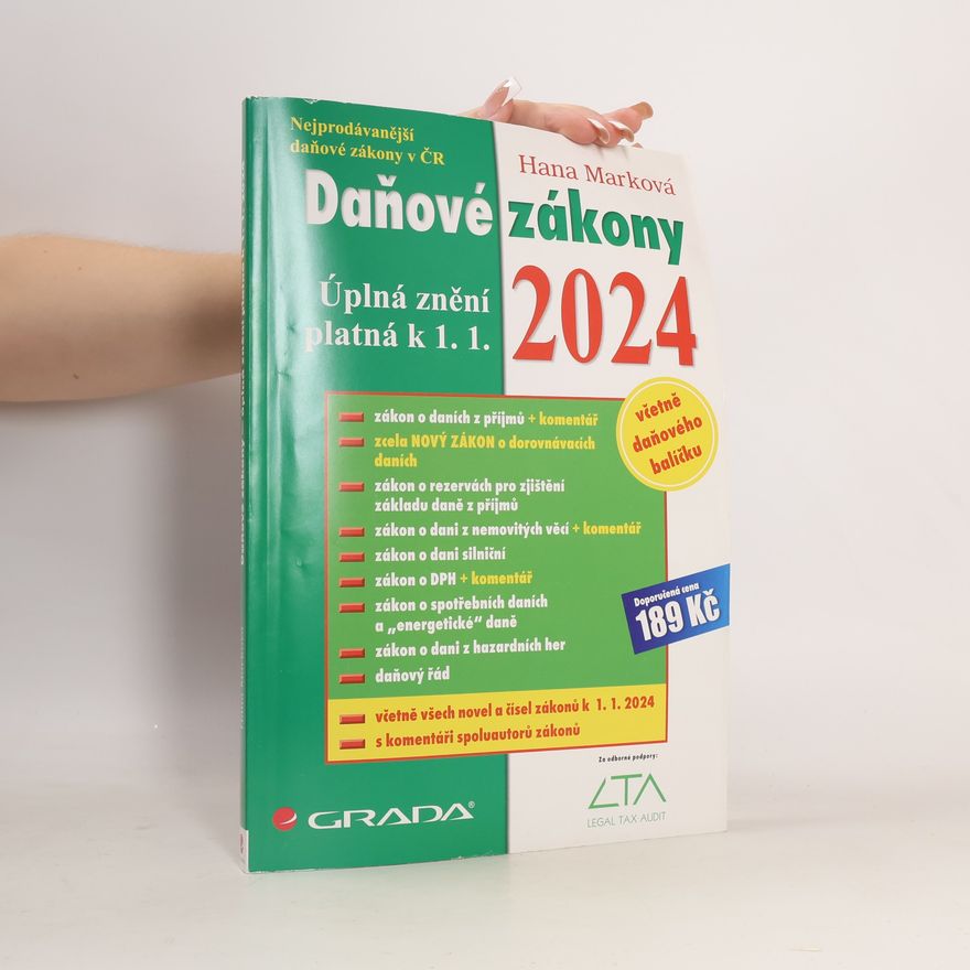 Hana Marková Daňové zákony 2024