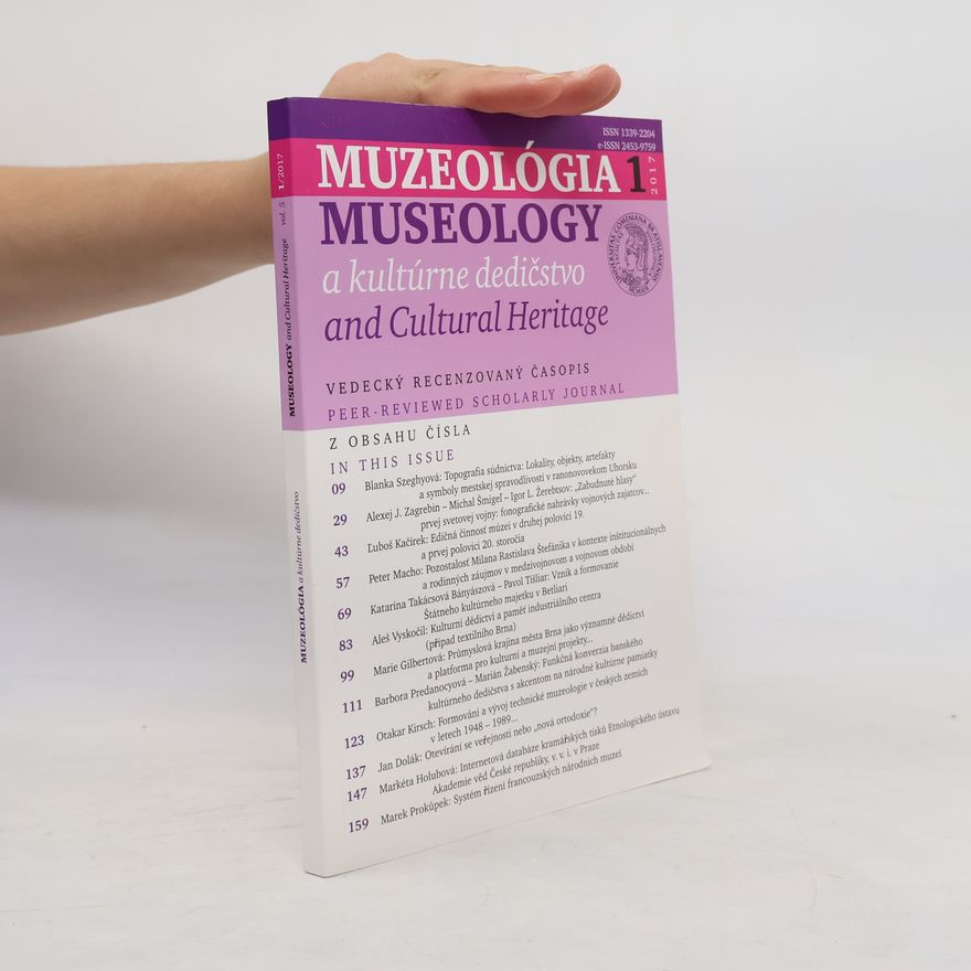 Autorenkollektiv Muzeológia a kultúrne dedičstvo 1/2017