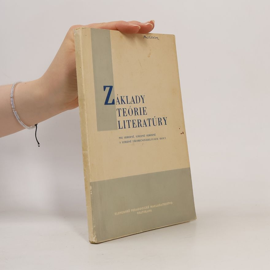 Autorenkollektiv Základy teórie literatúry