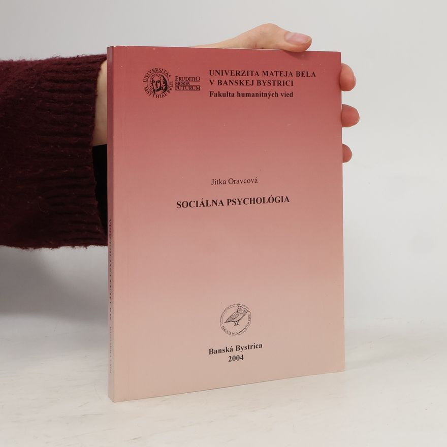 Jitka Oravcová Sociálna psychológia