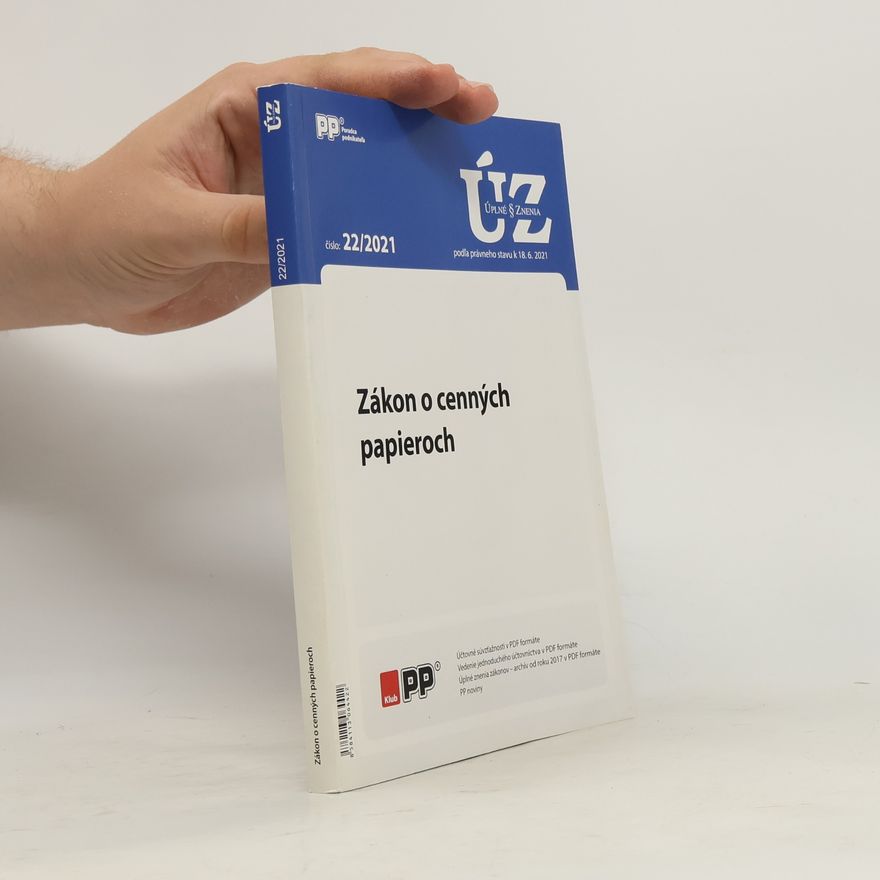 Autorenkollektiv Zákon o cenných papieroch 22/2021