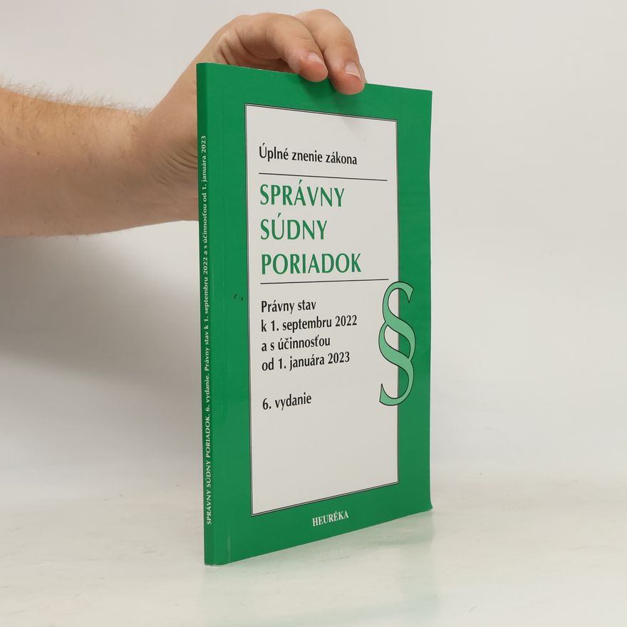 Autorenkollektiv Správny súdny poriadok. Úzz, 6. vydanie, 9/2022