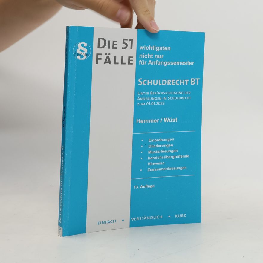 Karl-Edmund Hemmer Die 51 Fälle Schuldrecht BT