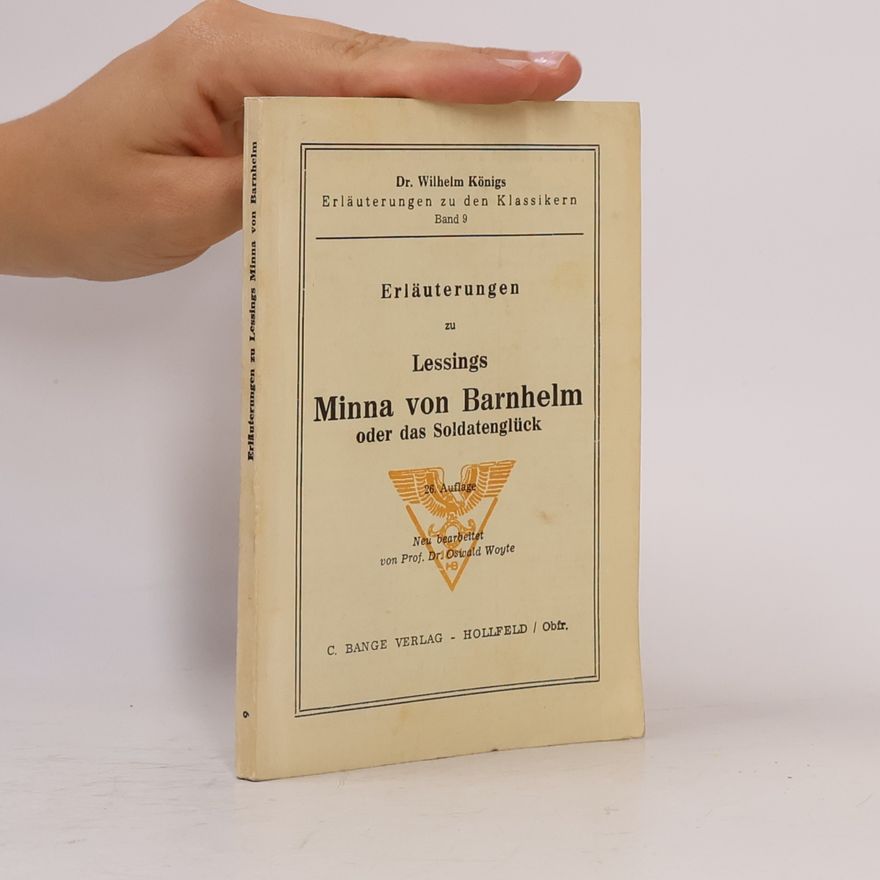 Gotthold Ephraim Lessing Minna von Barnhelm oder das Soldatenglück