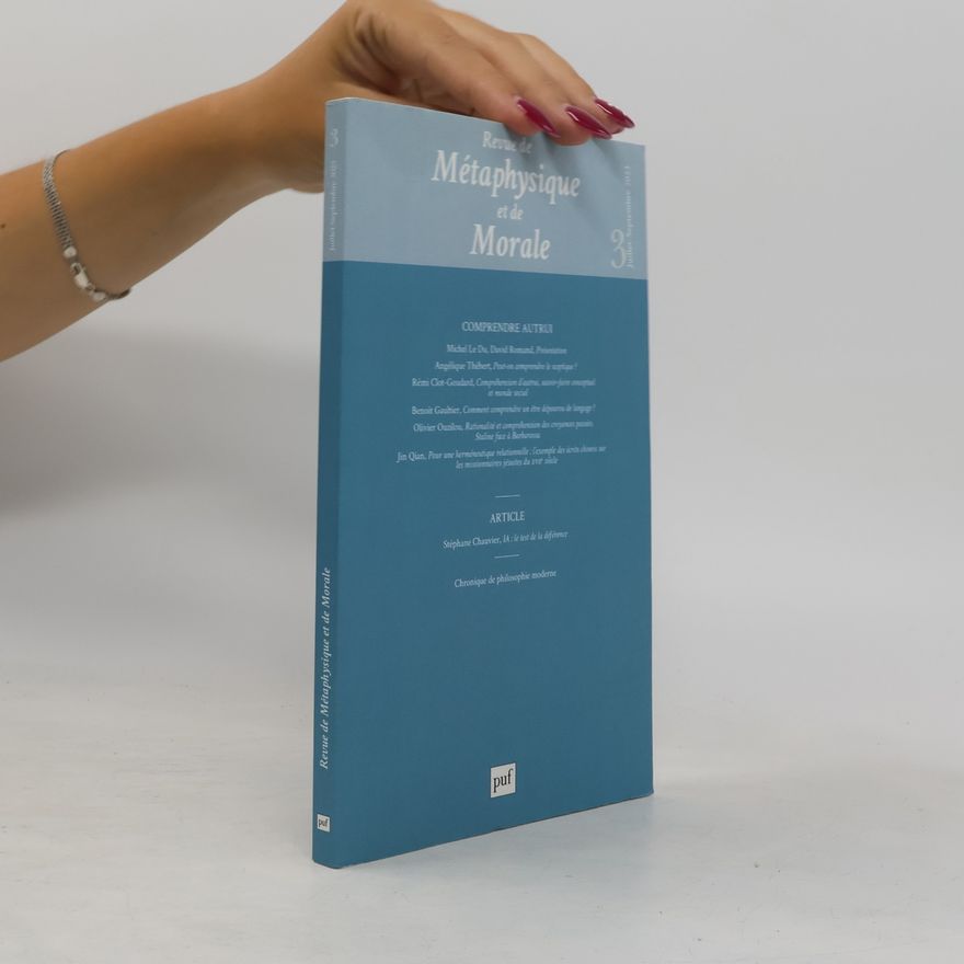 Autorenkollektiv Revue de métaphysique et de morale 2023-3: Comprendre autrui