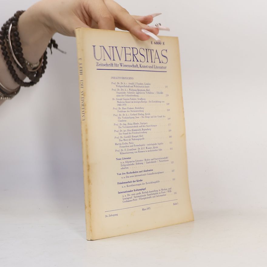 AA.VV. Universitas : Zeitschrift für Wissenschaft, Kunst und Literatur