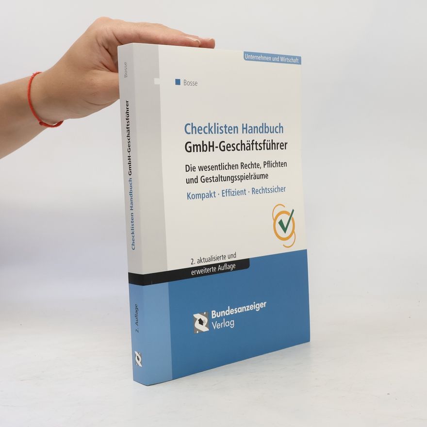 Christian Bosse Checklisten Handbuch GmbH-Geschäftsführer