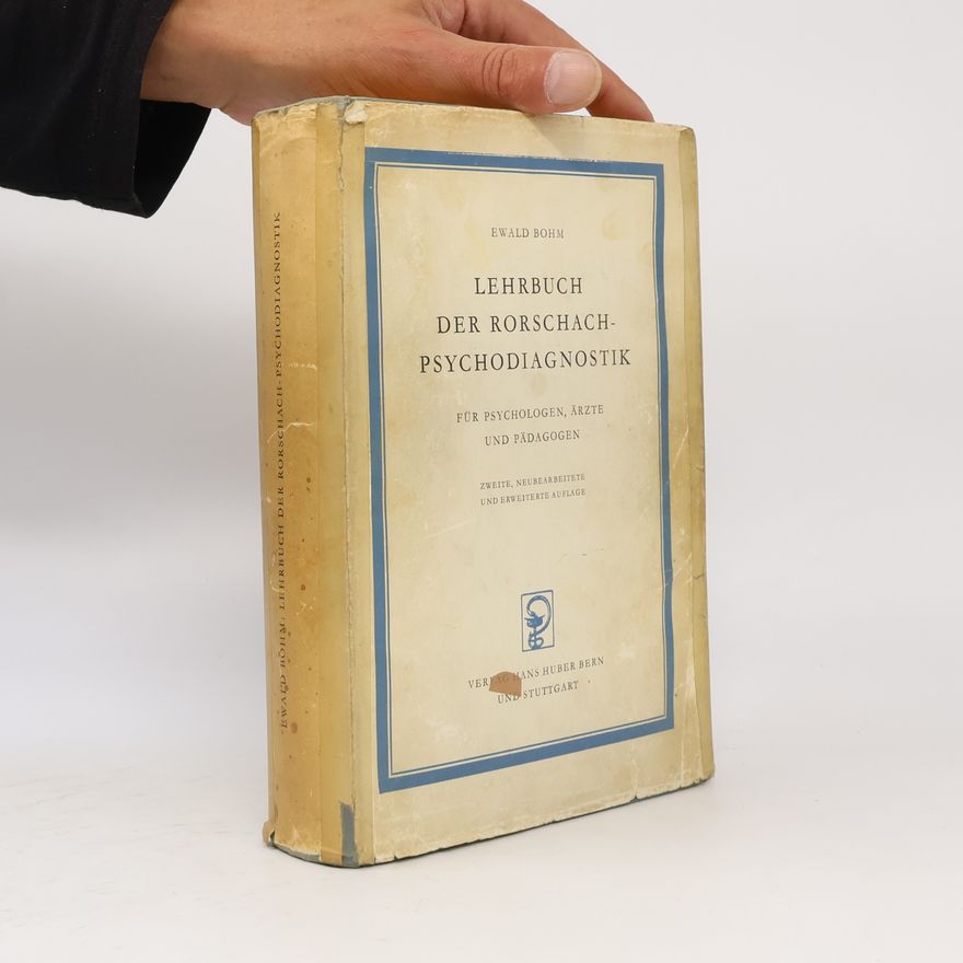 Ewald Bohm Lehrbuch der Rorschach-Psychodiagnostik