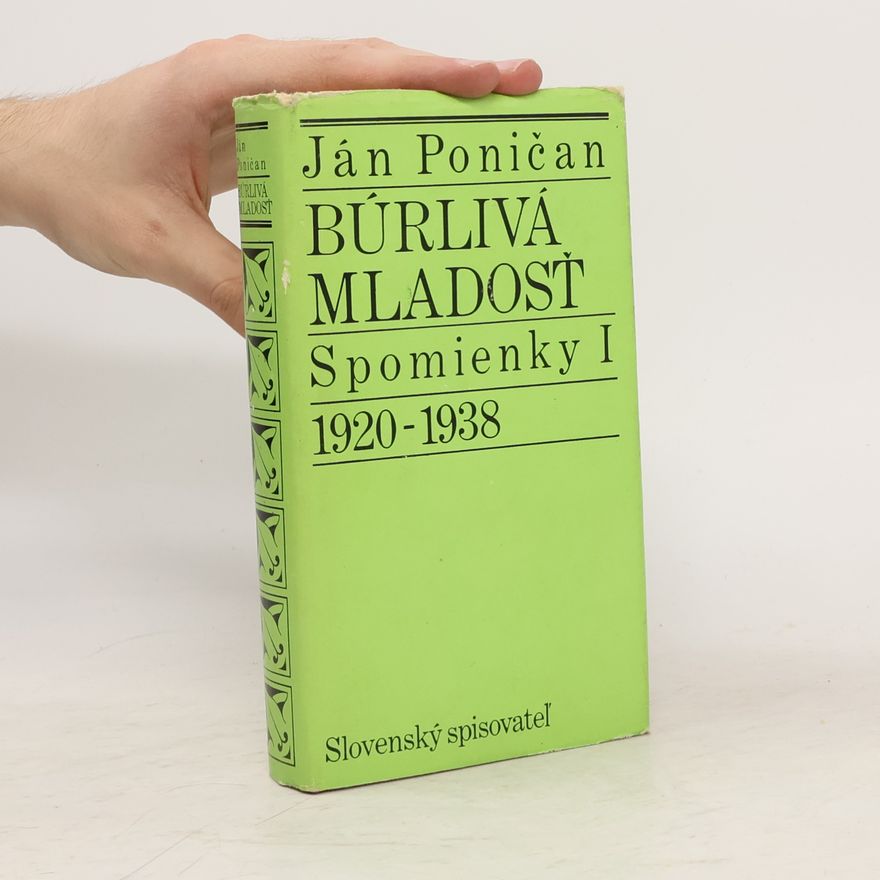 Ján Poničan Búrlivá mladosť : Spomienky I, 1920-1938