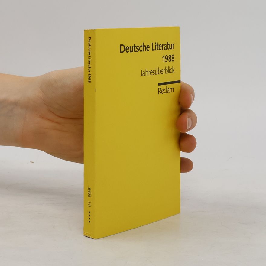 Volker Hage Deutsche Literatur 1988. Jahresüberblick