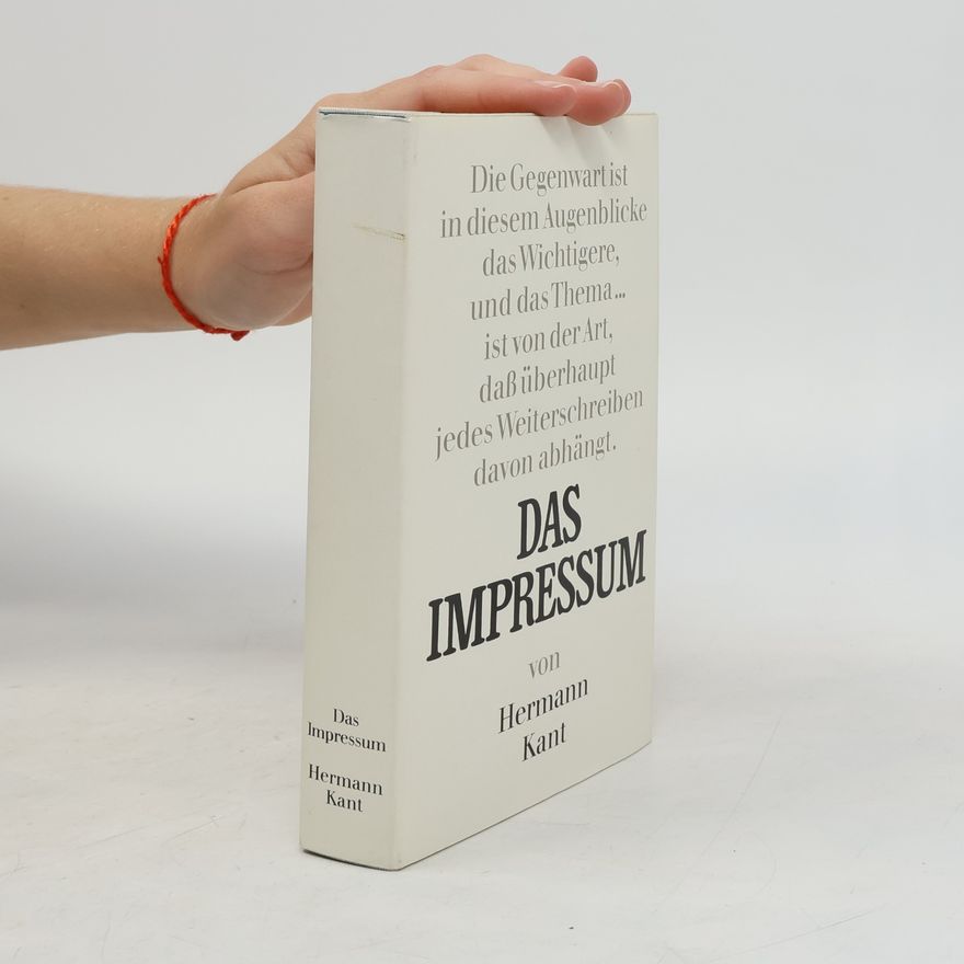 Hermann Kant Das Impressum