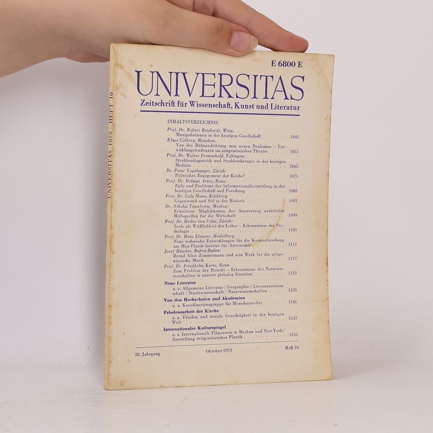 Kolektív autorov Universitas 10. Zeitschrift für Wissenschaft, Kunst und Literatur