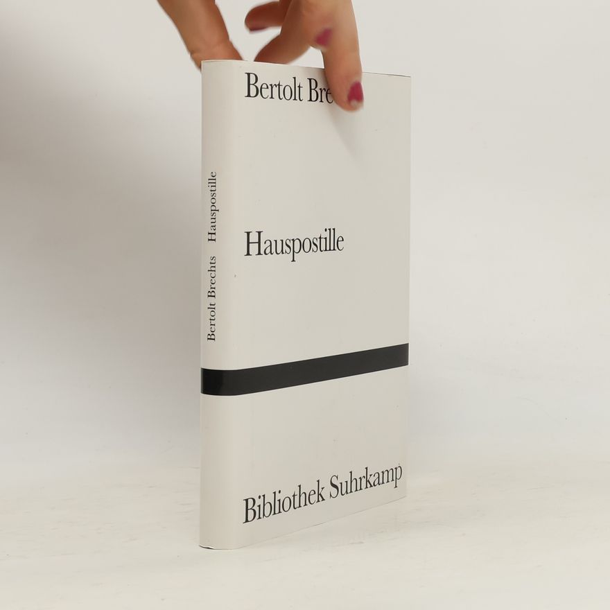Bertolt Brecht Bertolts Brechts Hauspostille