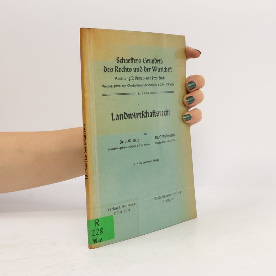 Otto Wöhrmann Landwirtschaftsrecht