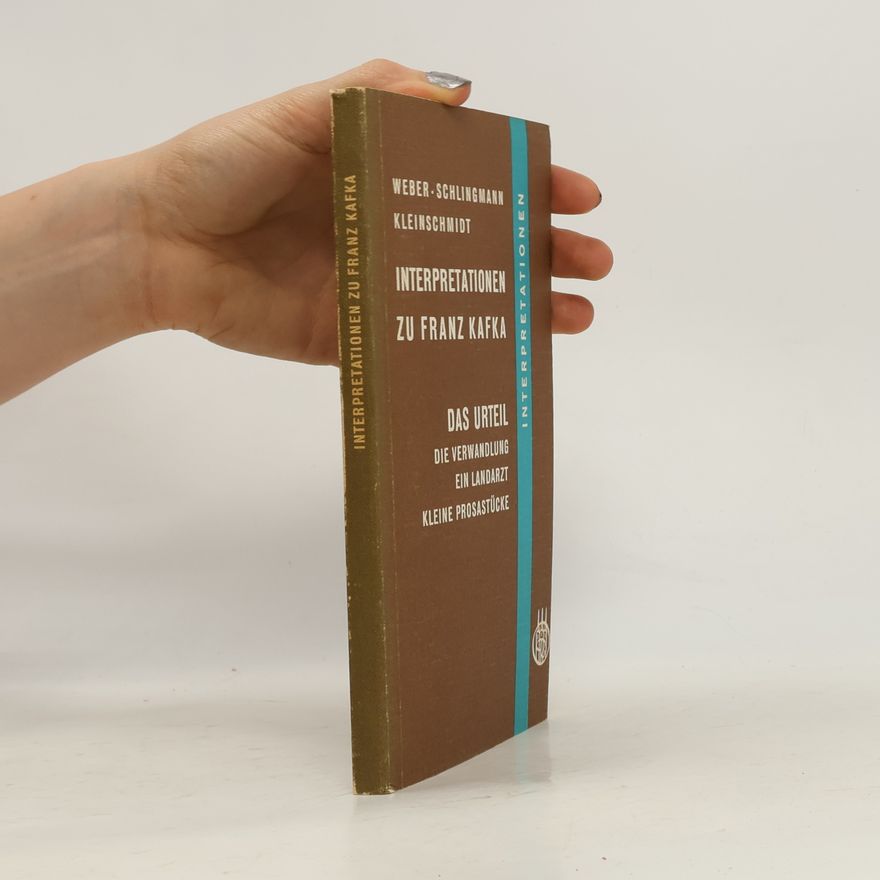 Carsten Schlingmann Interpretationen zu Franz Kafka