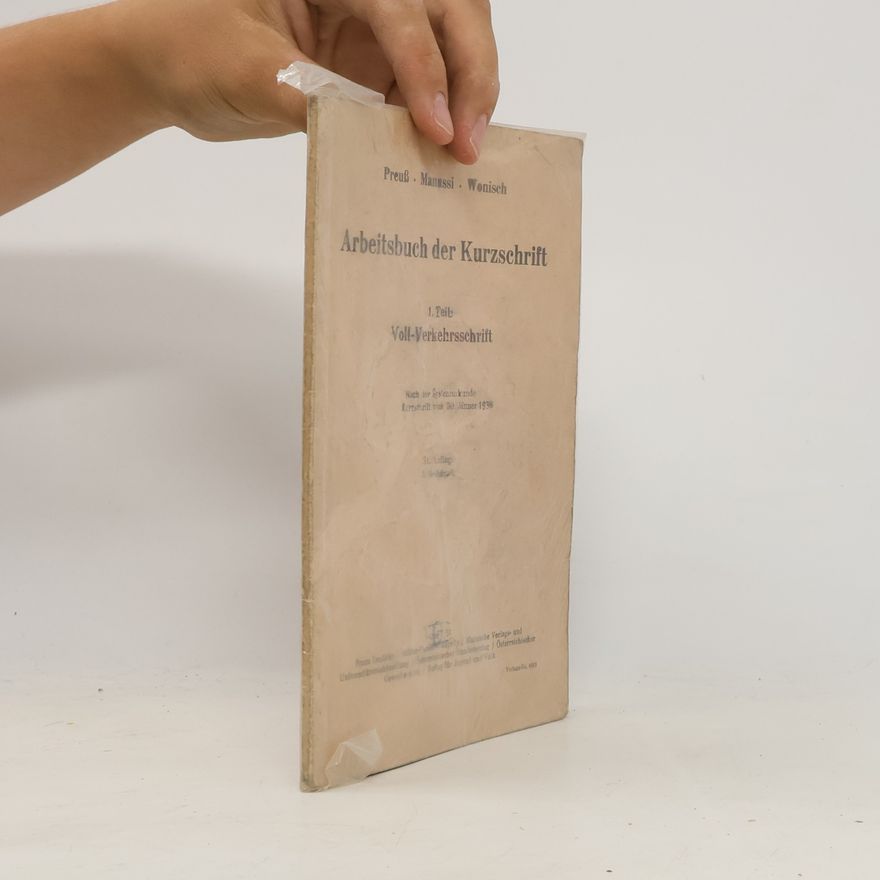 Maria Preuss Arbeitsbuch der Kurzschrift