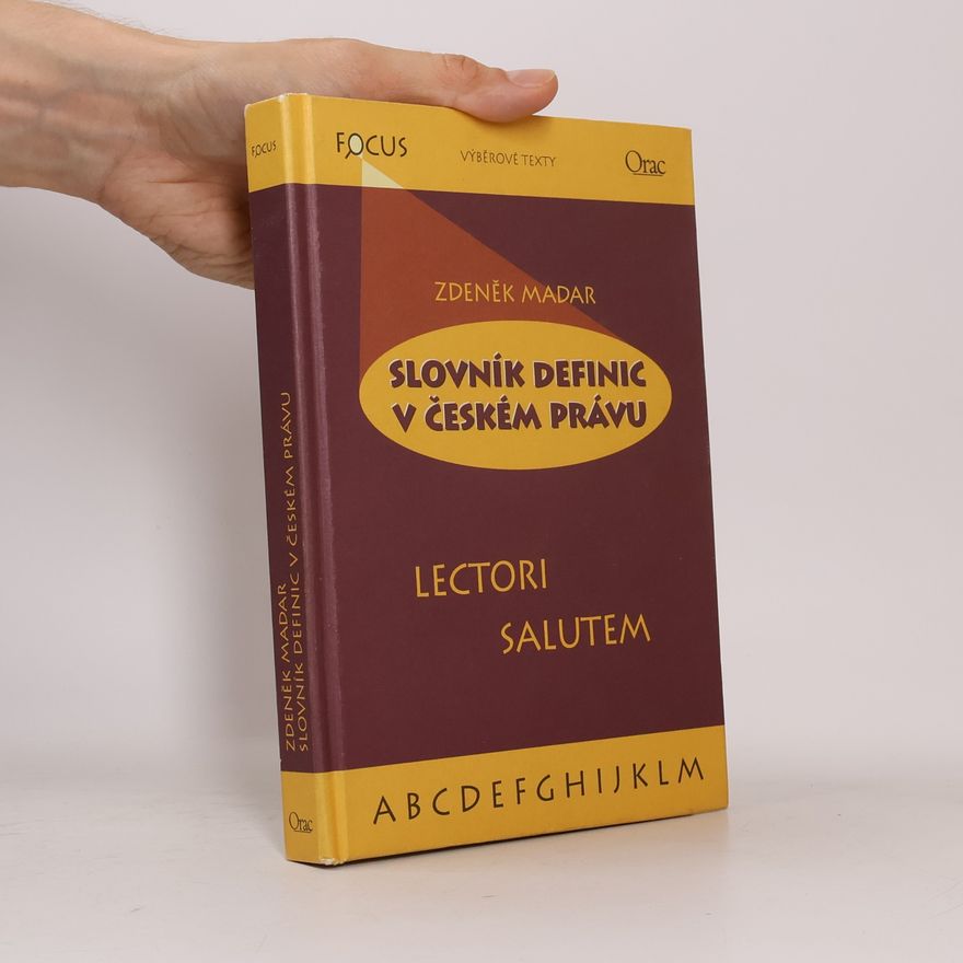 Zdeněk Madar Slovník definic v českém právu