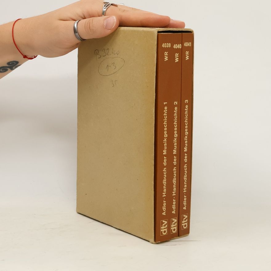 Guido Adler Handbuch der Musikgeschichte 1