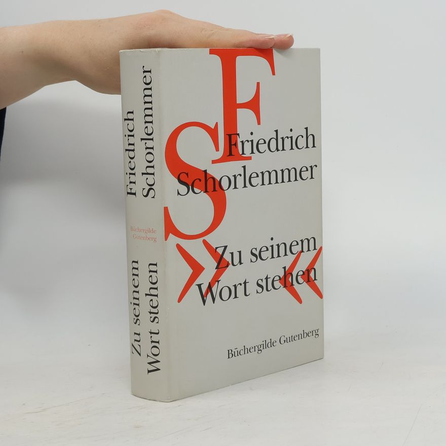 Friedrich Schorlemmer Zu seinem Wort stehen