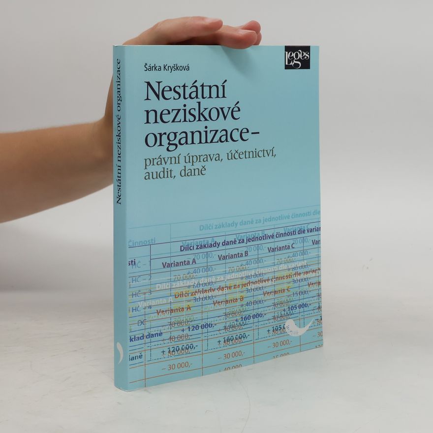 Šárka Kryšková Nestátní neziskové organizace - právní úprava, účetnictví, audit, daně