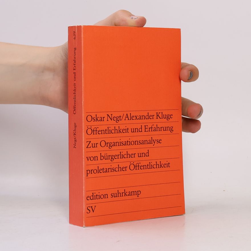Oskar Negt Öffentlichkeit und Erfahrung.