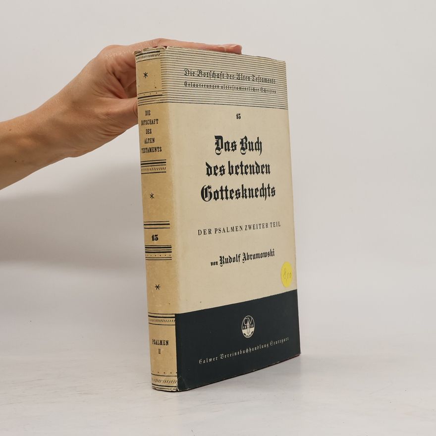 Rudolf Abramowski Das Buch des betenden Gottesknechts