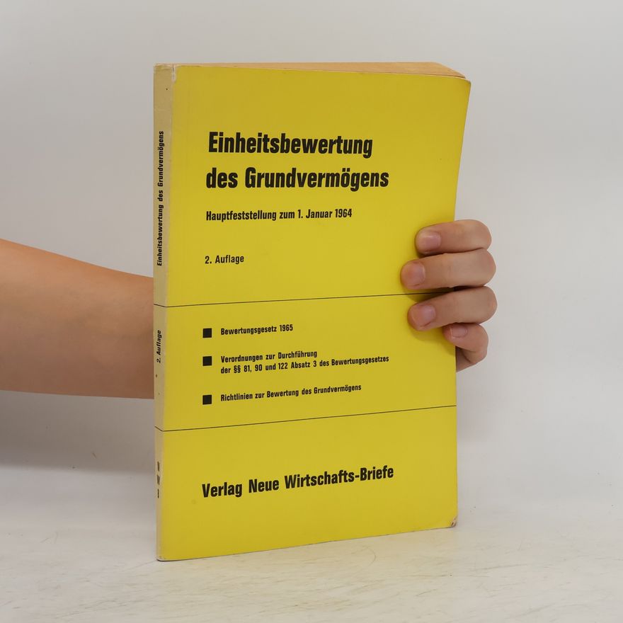 Kurt Eisenblätter Die neue Einheitsbewertung des Grundvermögens