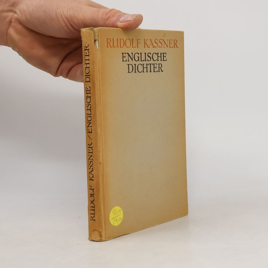 Rudolf Kassner Englische Dichter