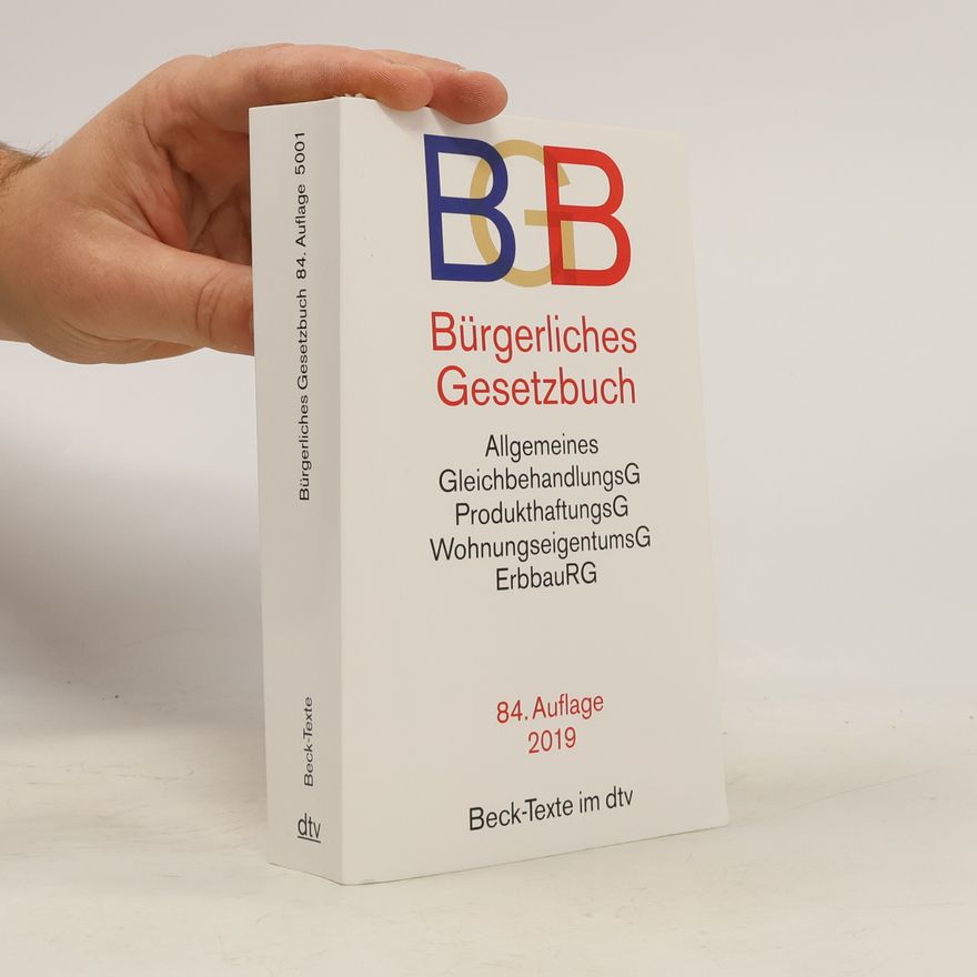 Various authors Bürgerliches Gesetzbuch. 83. Auflage