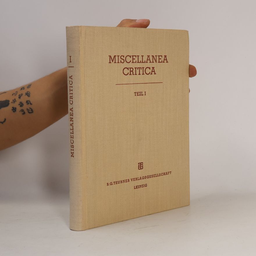 Johannes Irmscher Miscellanea Critica I.