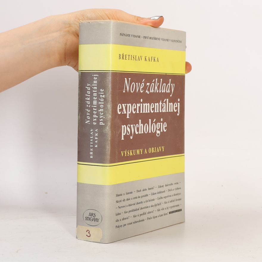 Břetislav Kafka Nové základy experimentálnej psychológie