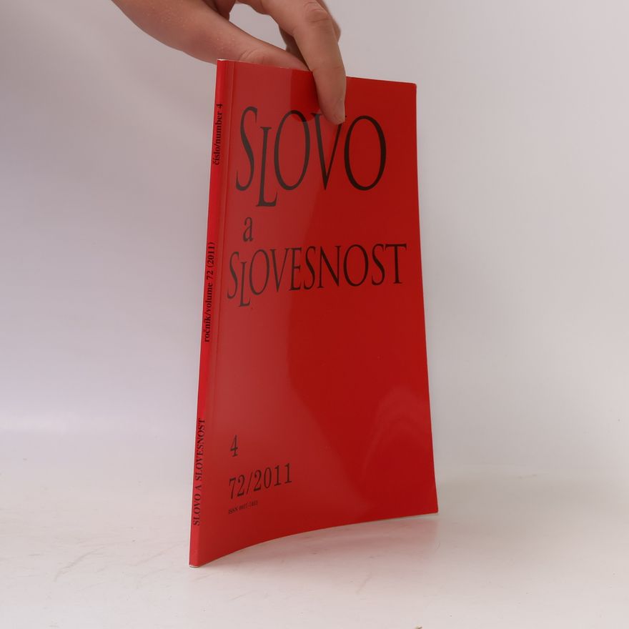 Kolektiv autorů Slovo a slovesnost 4. 72/2011