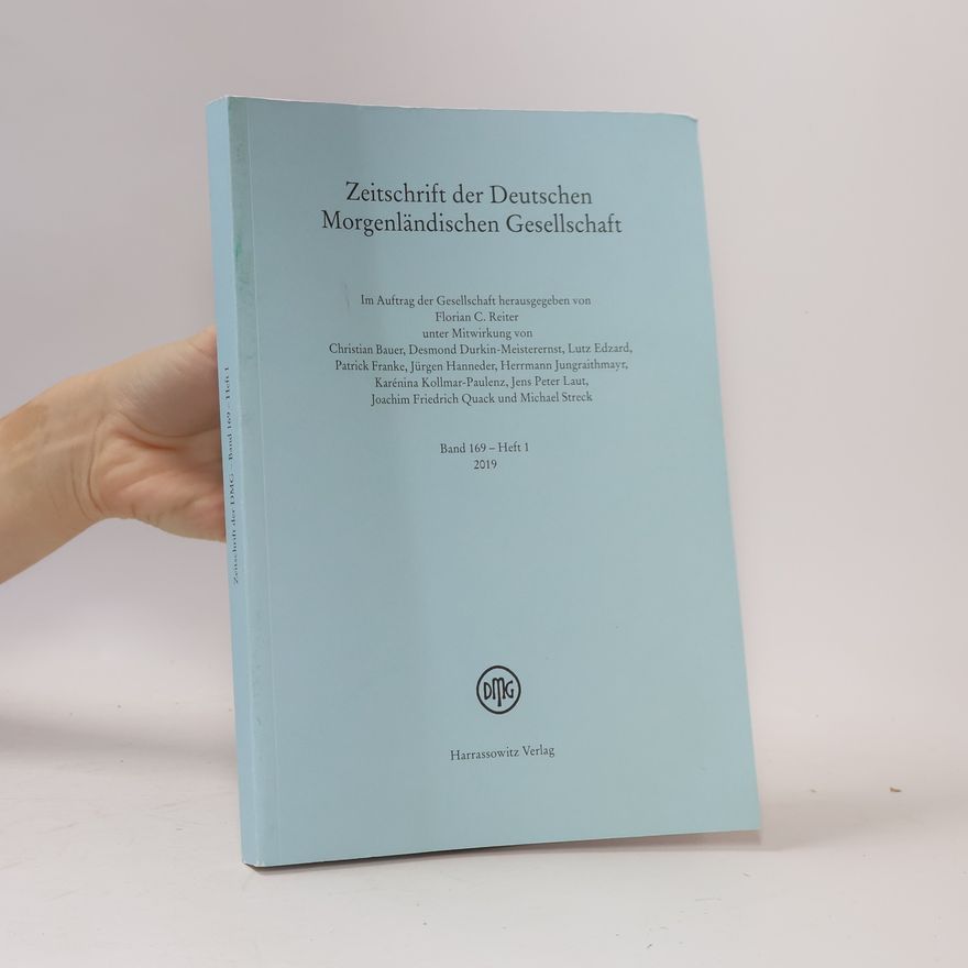 Jens Peter Laut Zeitschrift der Deutschen Morgenländischen Gesellschaft Band 169 - Heft 1, 2019