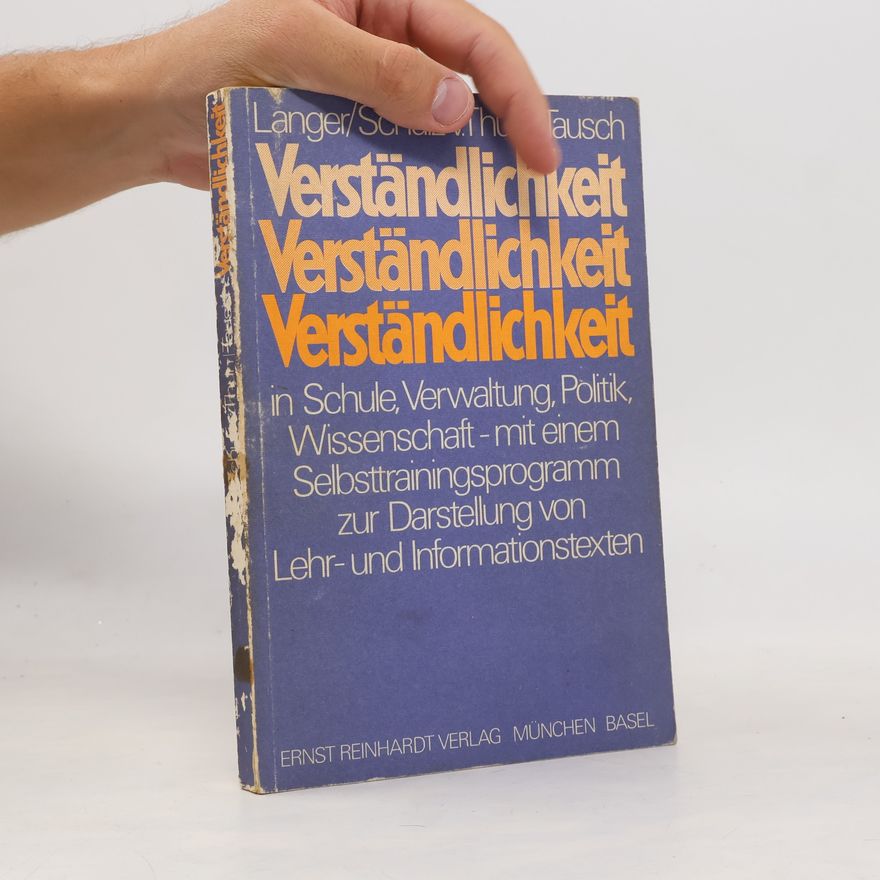 Ingohard Langer Verständlichkeit Verständlichkeit Verständlichkeit