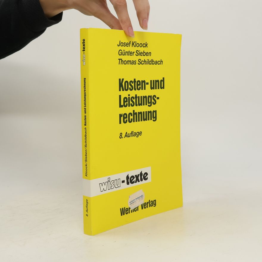 Josef Kloock Kosten- und Leistungsrechnung