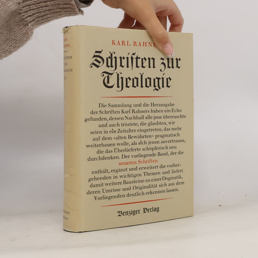 Karl Rahner Schriften zur Theologie IV
